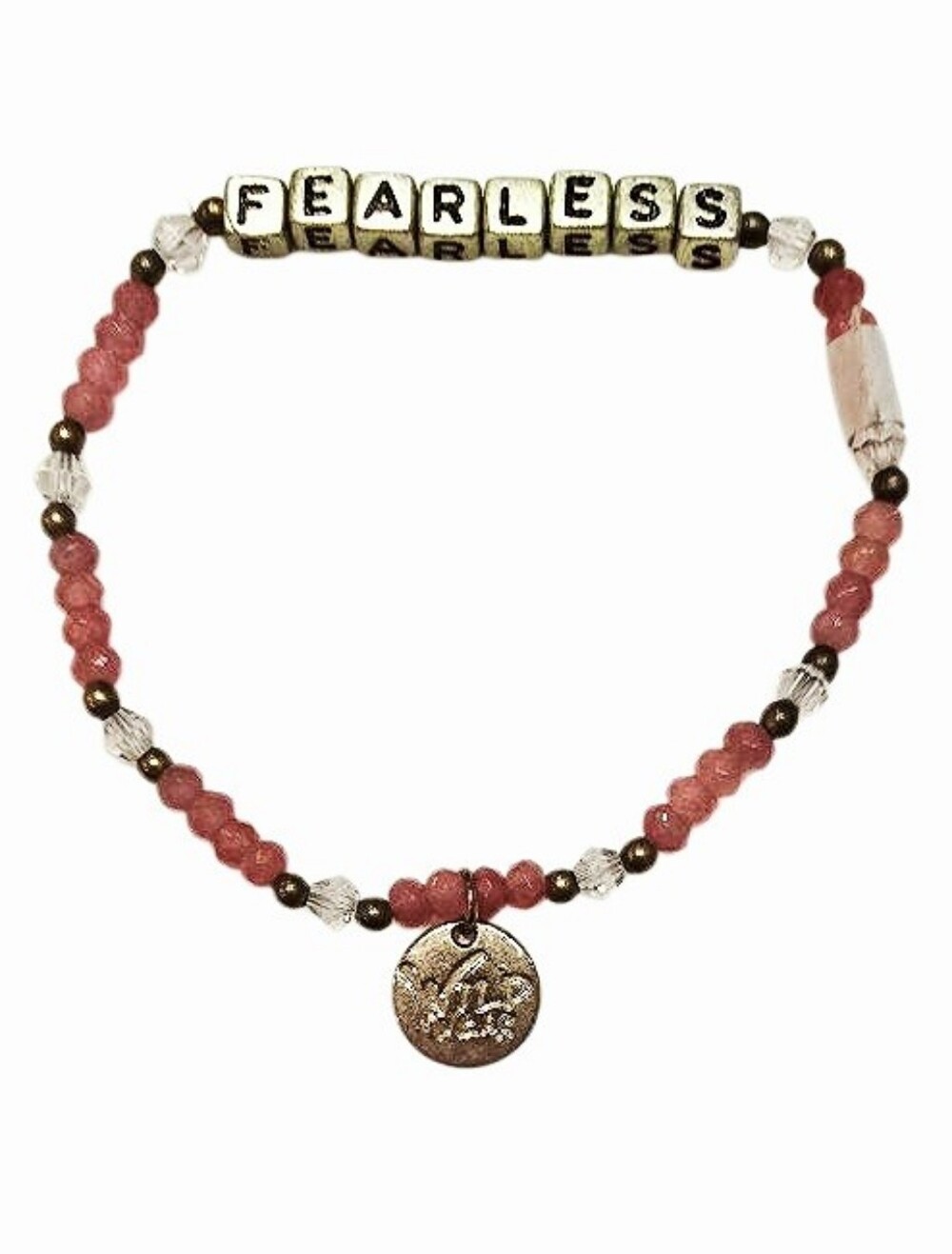 Wild‎ Wear Fearless Beaded Word Stretch Bracelet